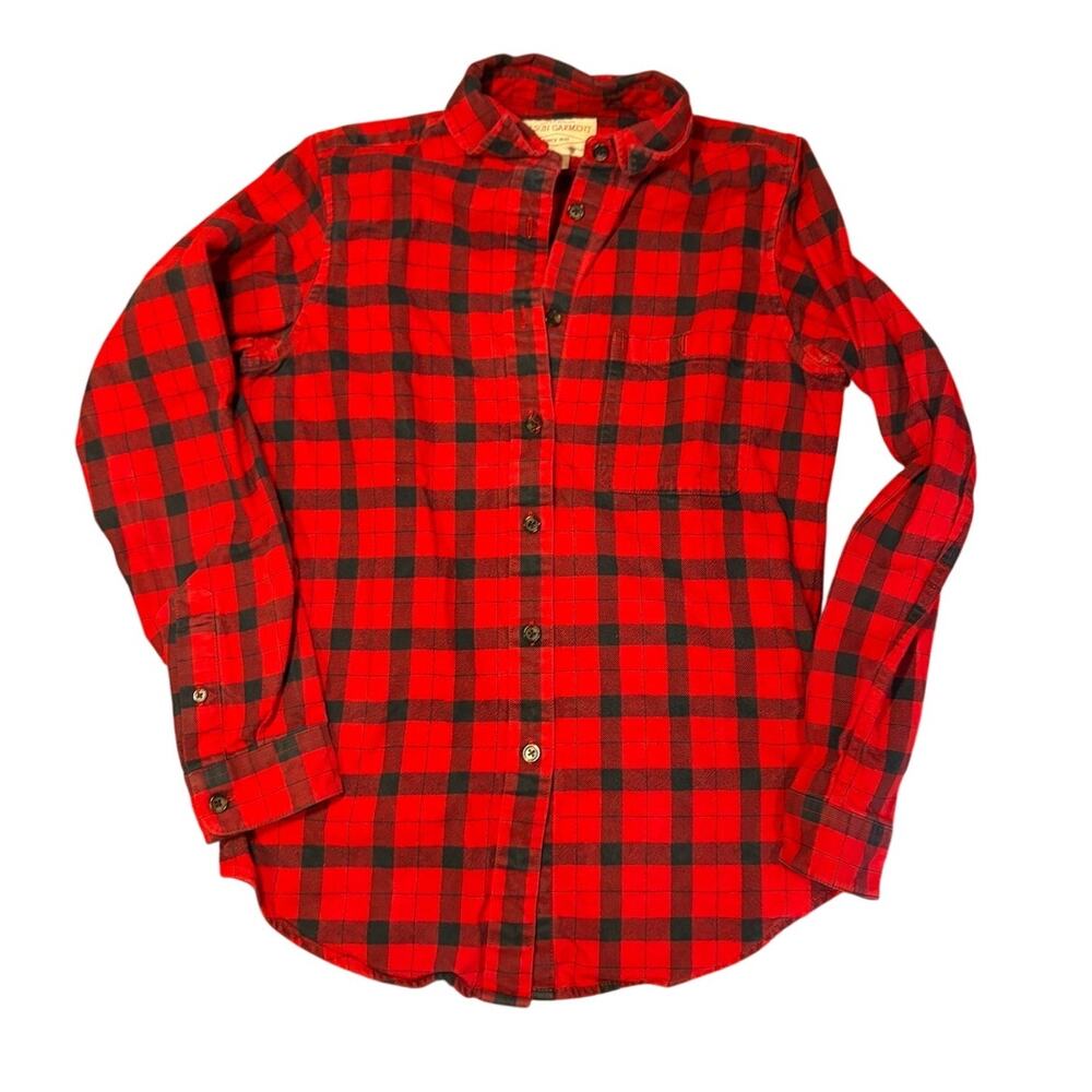 FILSON Women's 100% Cotton Alaskan Guide Flannel SMALL Red Black Plaid